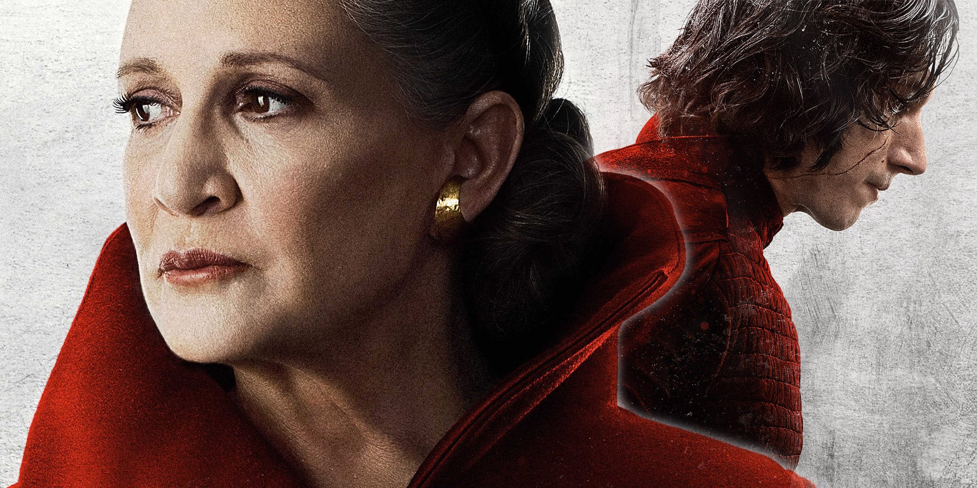 Promotional image of Leia and Kylo Ren from The Last Jedi.