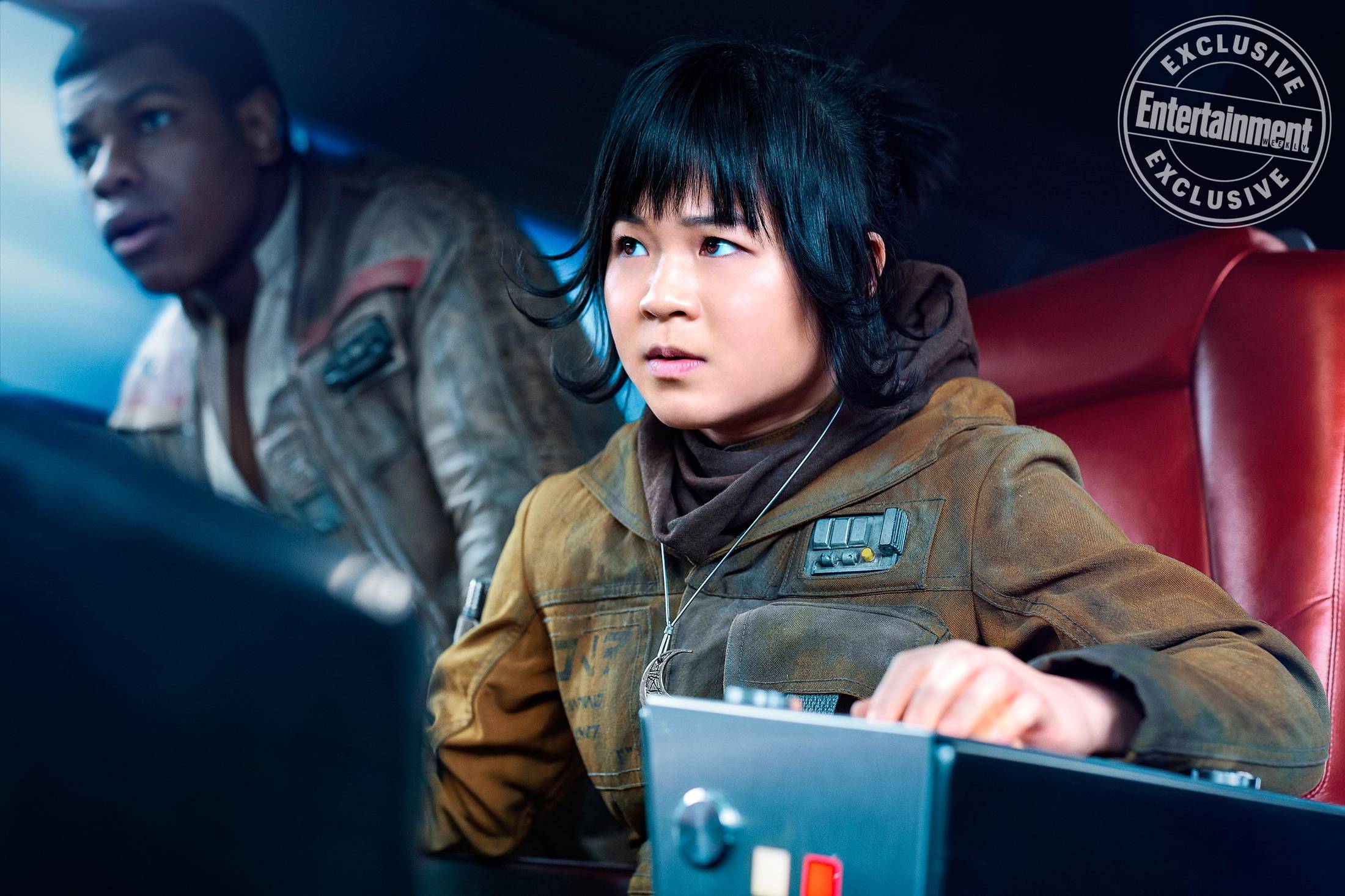 A photo from The Last Jedi of Rose Tico wearing her half-moon necklace