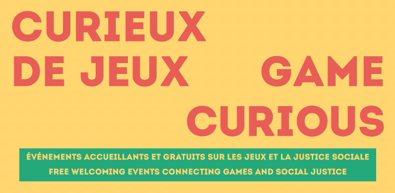Game Curious poster header for an event series that ran in 2018.